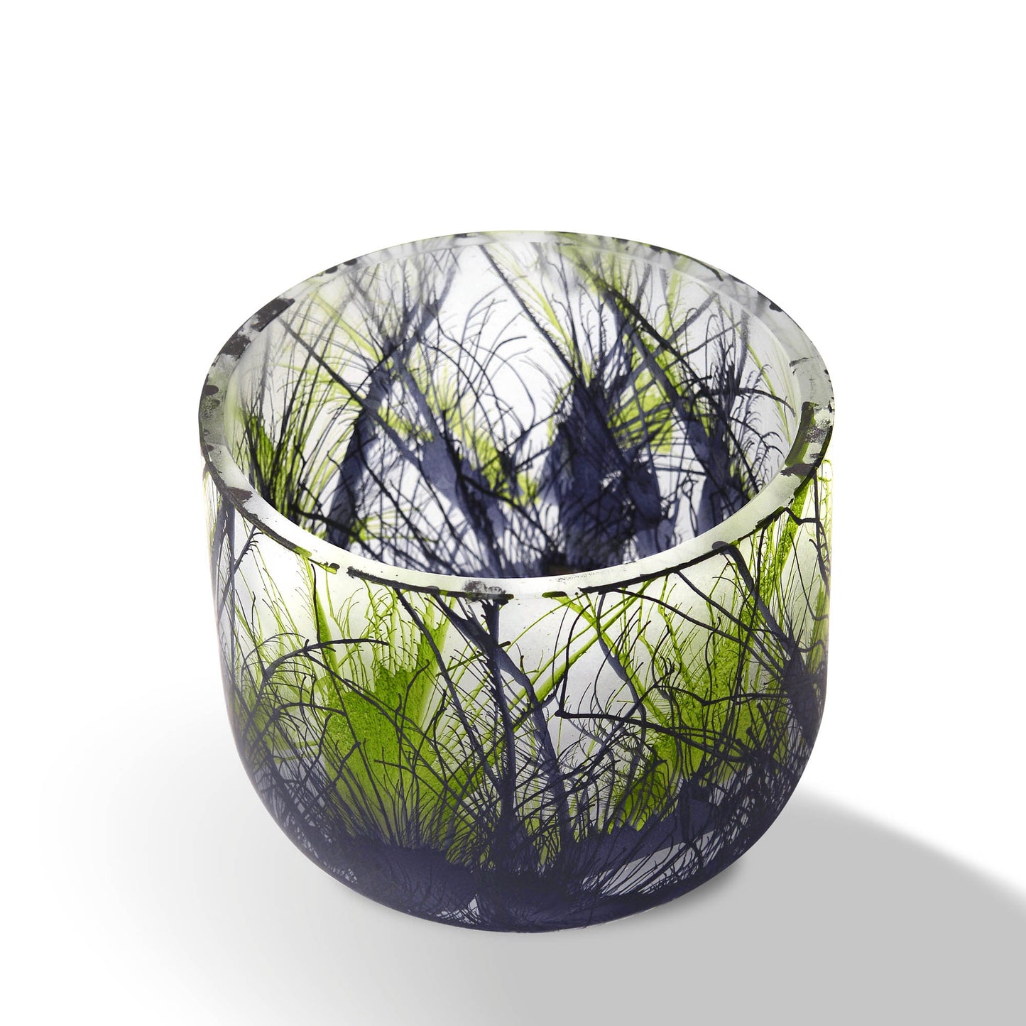 Vase / Lantern Nature, Glass Marble, Elegant, Height 10 cm