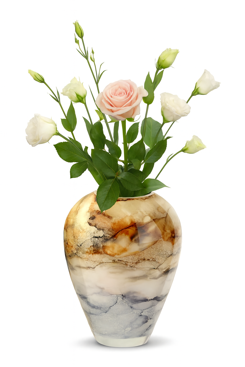 Vase Sand, Glass Marble, Elegant, Height 27 cm
