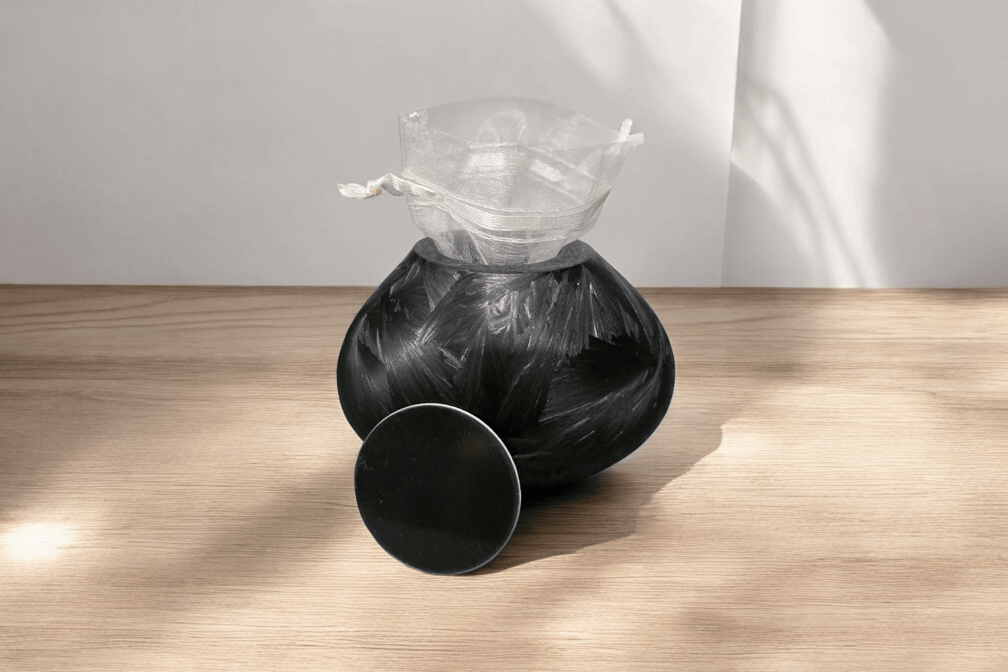 Urn - Steen - Glas - Zwart Frost - 250ml