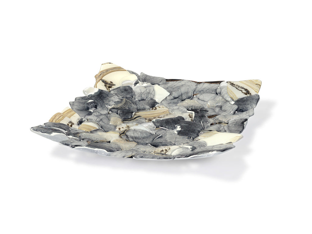 Glass Fusion Bowl, Shells, L40XB40