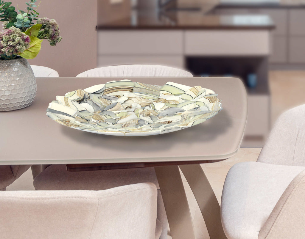 Glazen Fusion Schaal, Art, Diameter 40 Cm