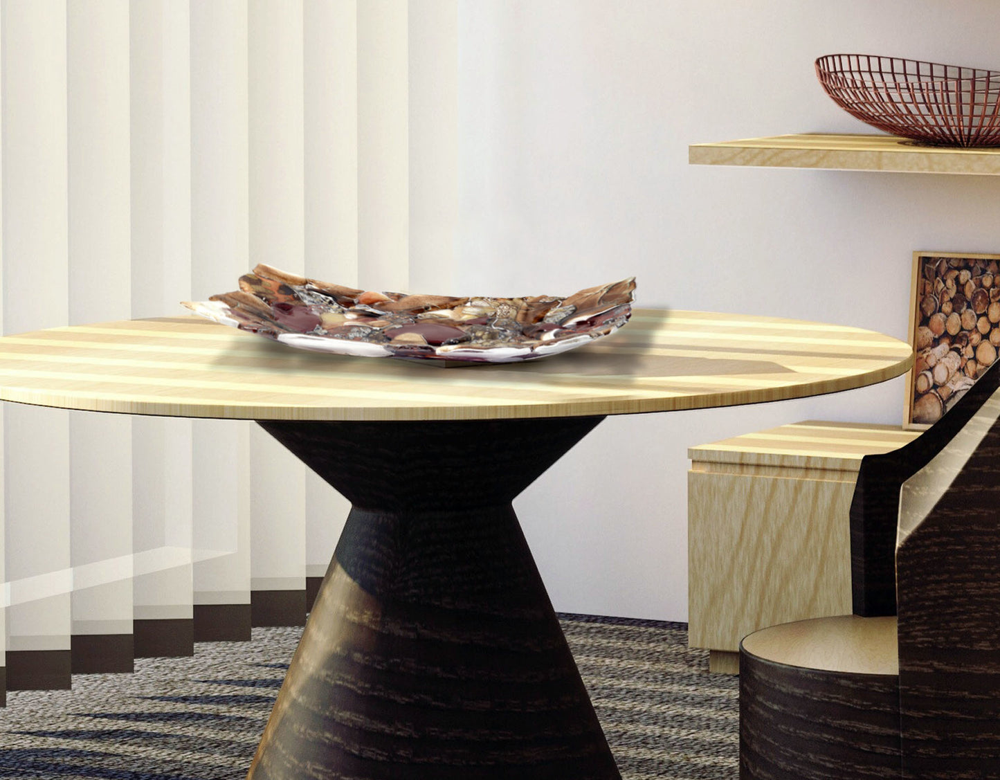 Glazen Fusion Schaal, Forest, L40XB40