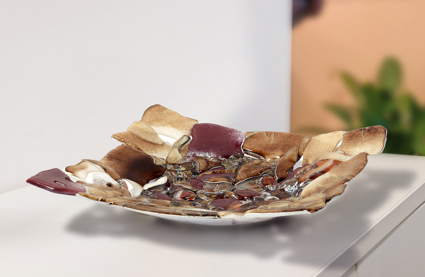 Glazen Fusion Schaal, Forest, L30XB30