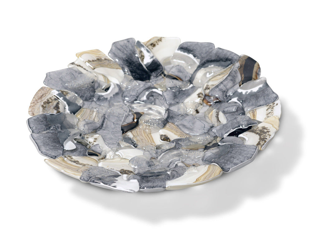 Glass Fusion Bowl, Shells, Diameter 40 cm