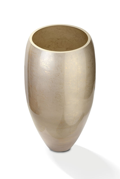 Terroso® Vaas Cappuccino - Beige Glas - Marmerlook - 38 cm