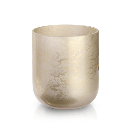 Terroso® Vaas Cappuccino - Beige Glas - Marmerlook - 16 cm