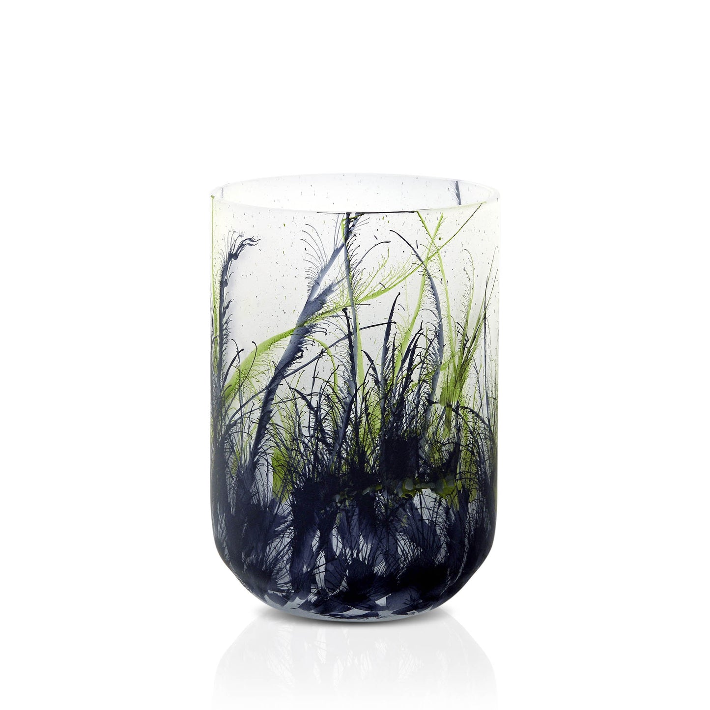 Vase / Lantern Nature, Glass Marble, Elegant, Height 24 cm