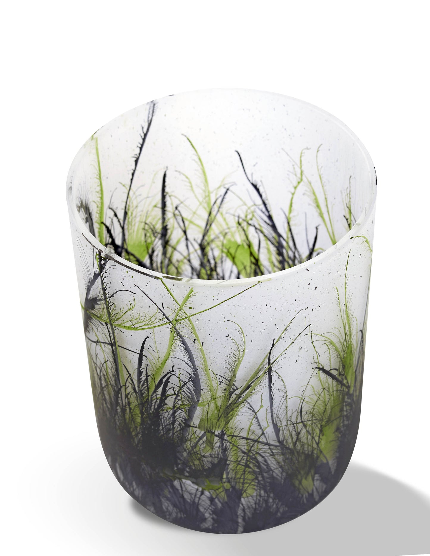 Vaas / Windlicht Nature, Glas Marmer, Elegante, Hoogte 24 cm