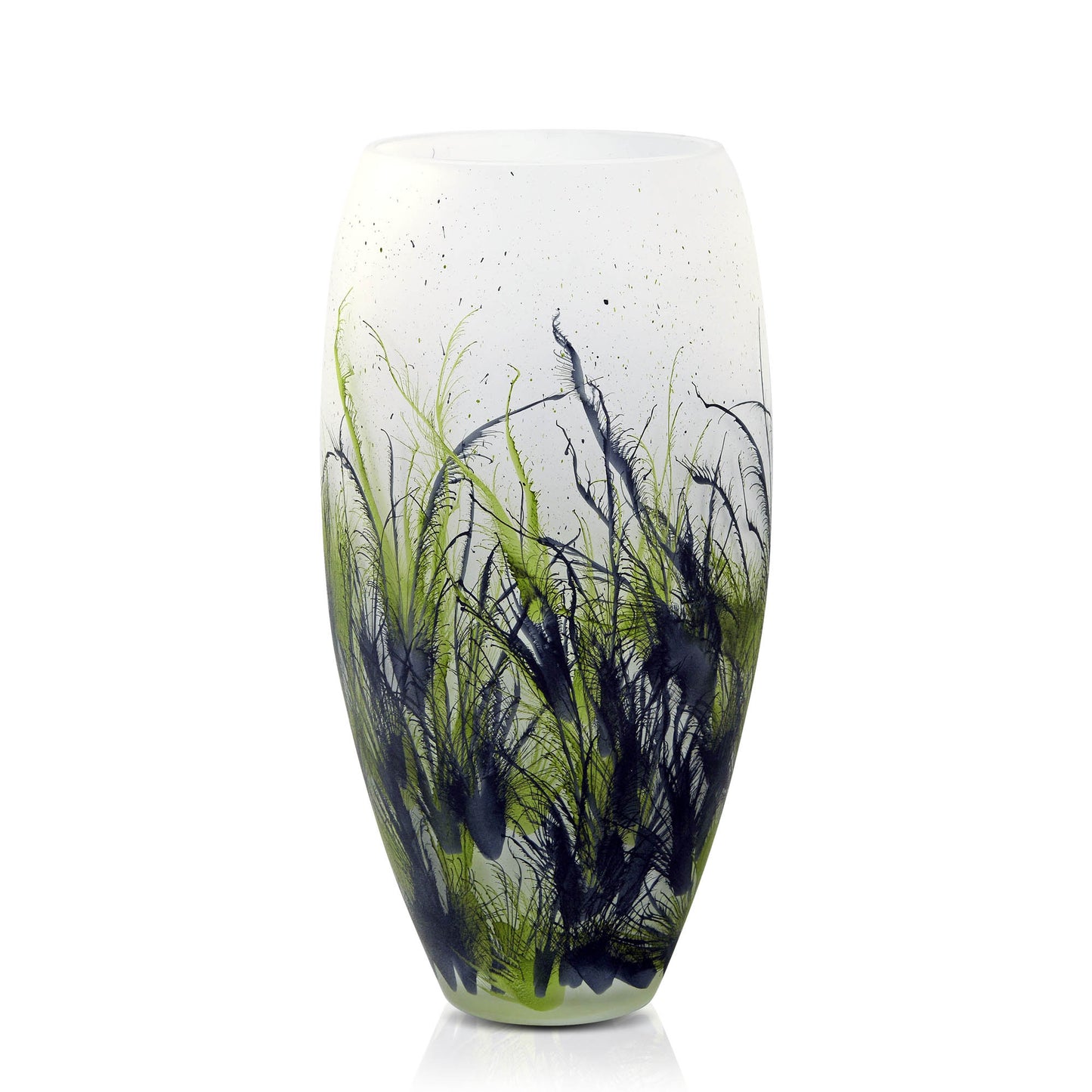 Vaas Nature, Glas Marmer, Elegante, Hoogte 38 cm