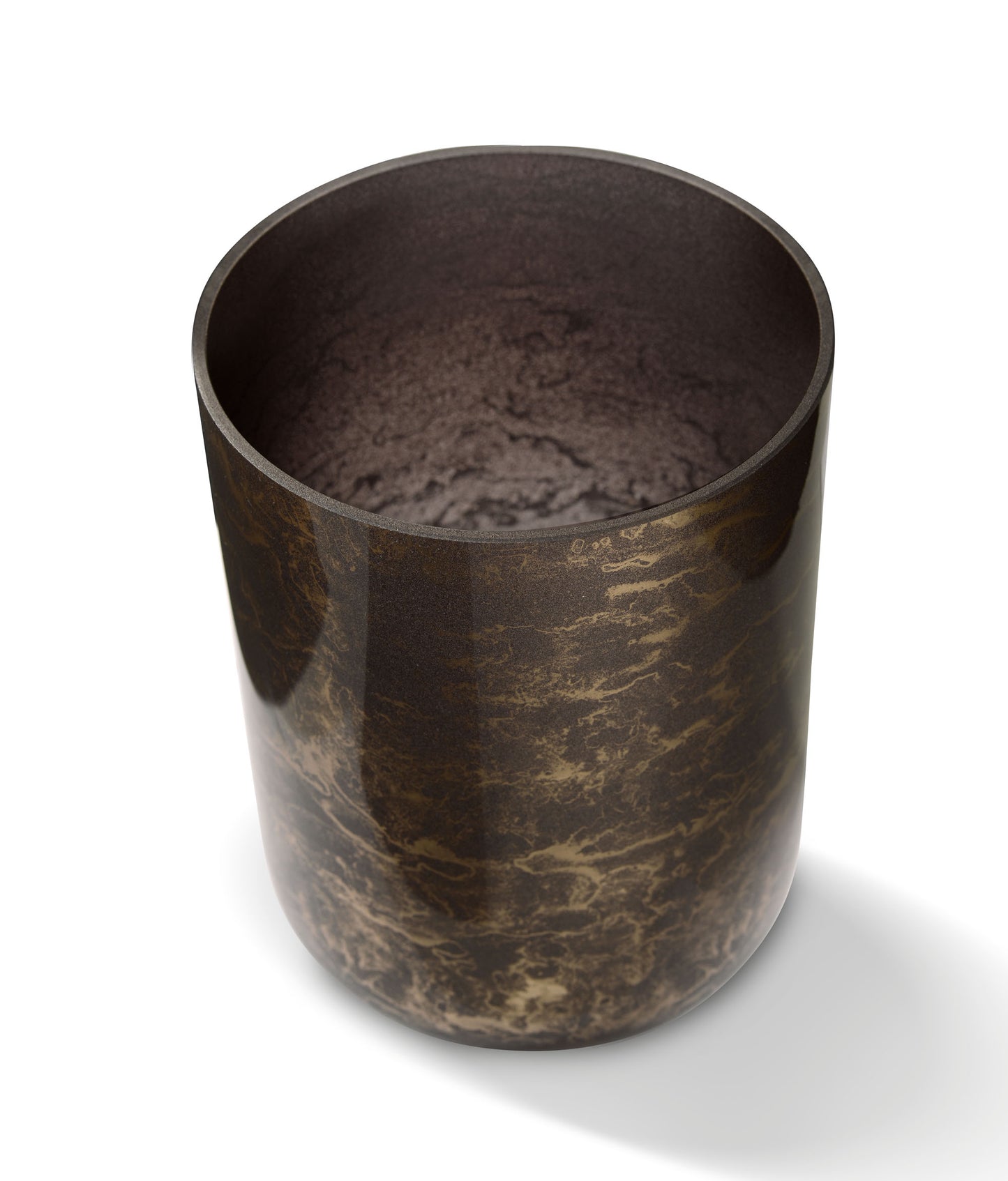 Terroso® Vaas Mokka - Glas Marmer - Hoogte 24 cm