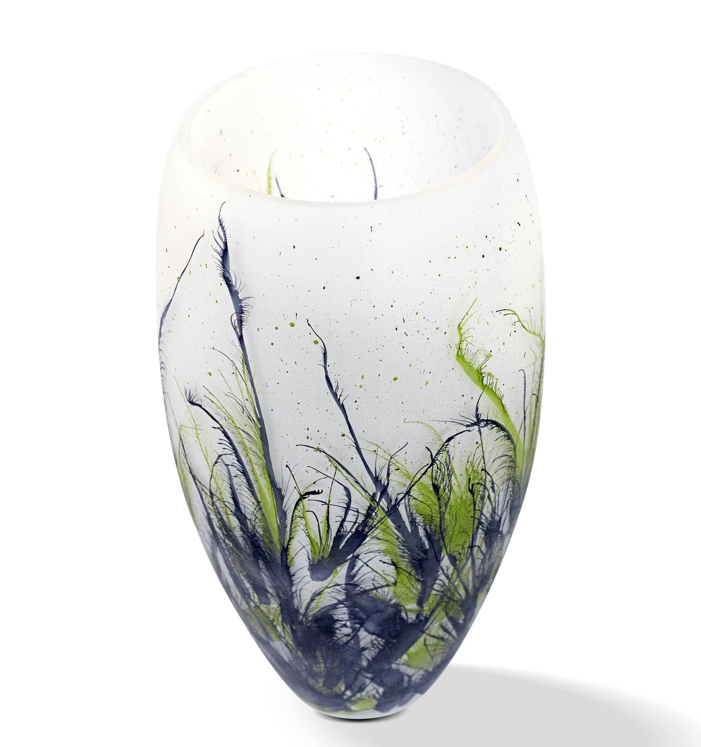 Vaas Nature, Glas Marmer, Elegante, Hoogte 38 cm