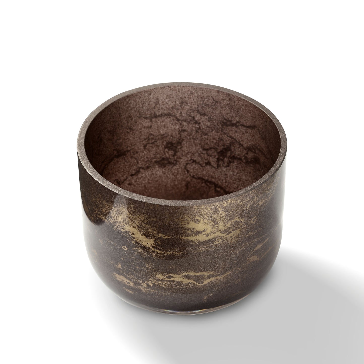 Terroso® Vaas Mokka - Glas Marmer - Hoogte 10 cm