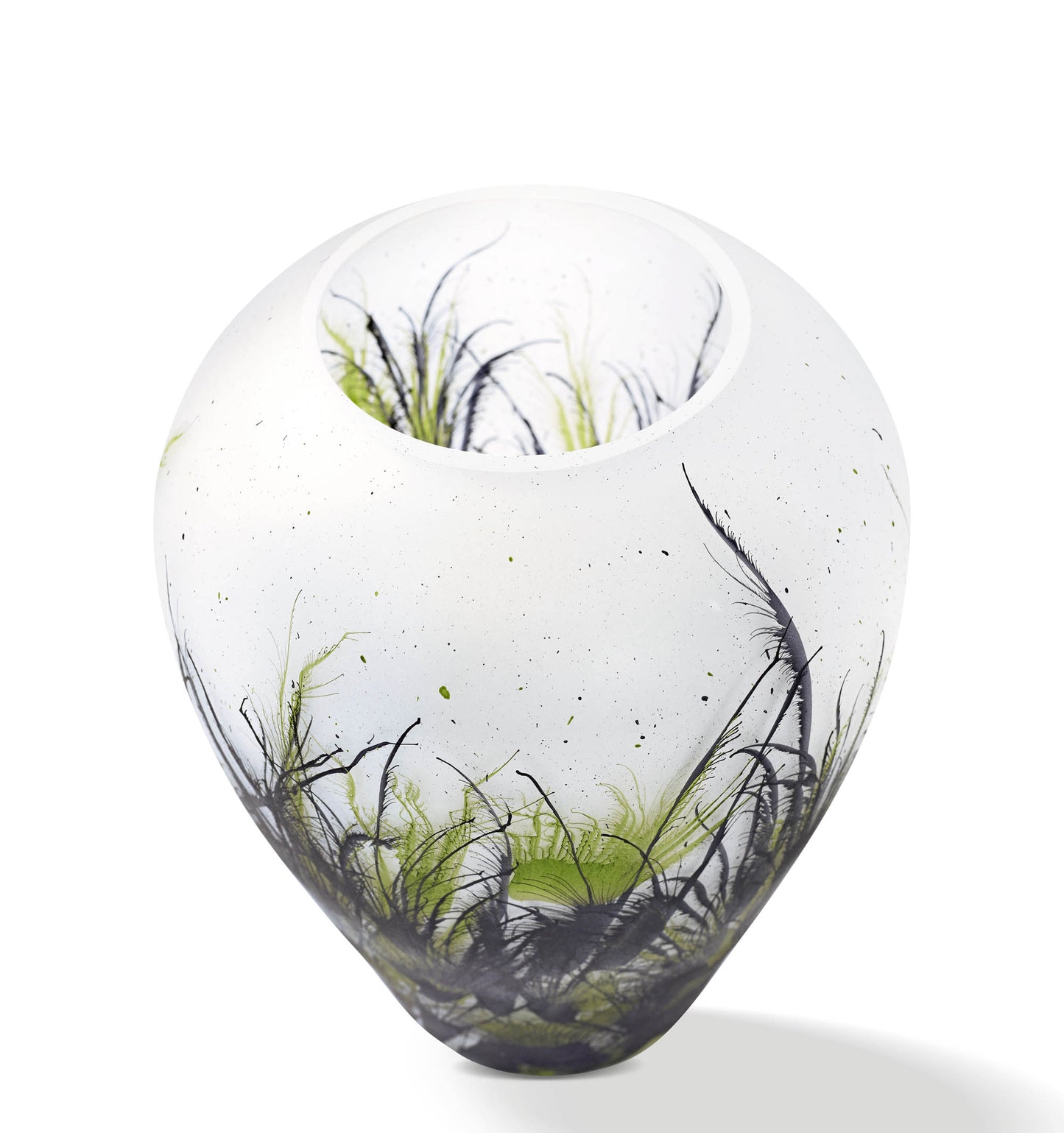 Vase Nature, Glass Marble, Elegant, Height 27 cm