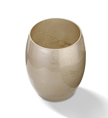 Terroso® Vaas Cappuccino - Beige Glas - Marmerlook - 20 cm