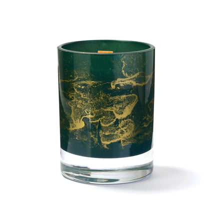 Geurkaars Groen Glas Marmer Elegante