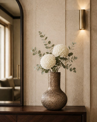 Terroso® Julia - Handgemaakte Glazen Vaas - Bloemenvaas - Dark - Interieur Woondecoratie - 36 cm Hoog