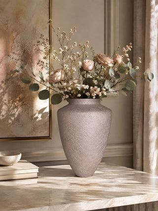 Terroso® Kaja - Handgemaakte Glazen Vaas - Bloemenvaas - Zwart Glans - Interieur Woondecoratie - 35 cm Hoog (kopie)