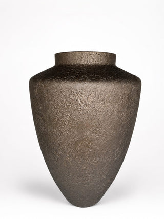 Terroso® Kaja - Handgemaakte Glazen Vaas - Bloemenvaas - Dark - Interieur Woondecoratie - 35 cm Hoog
