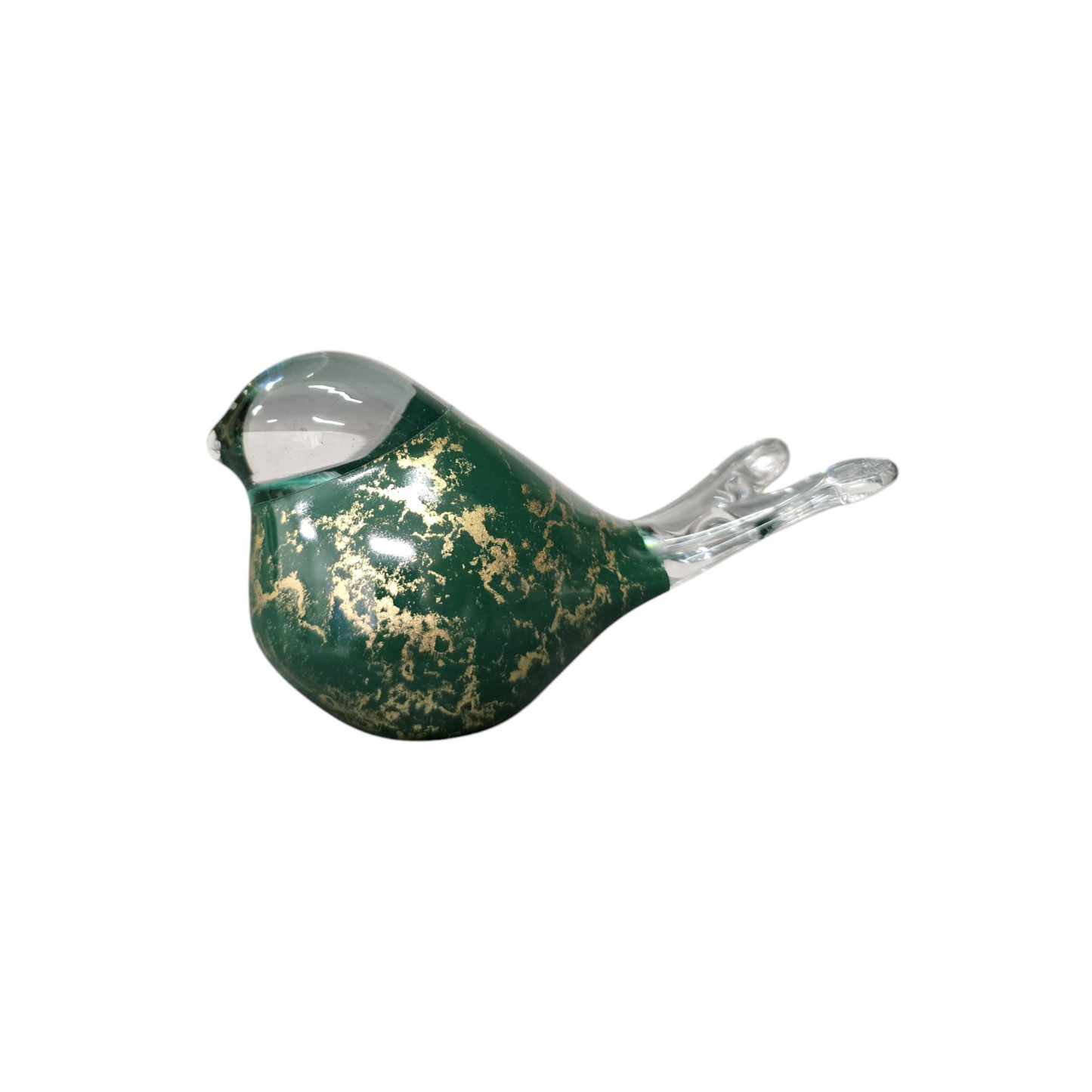 Urn - Vogel - Glas - Groen, Goud - 50ml