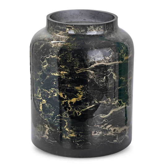 Vase Black, Glass Marble, Elegante, SL, Height 25 cm