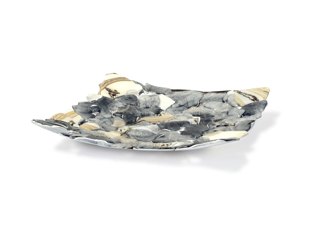 Glass Fusion Bowl, Shells, L40XB40