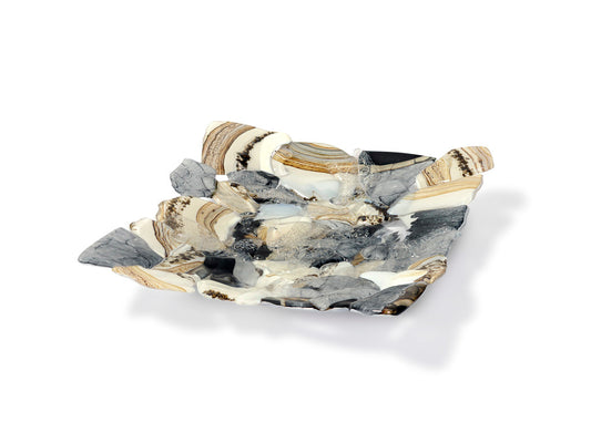 Glass Fusion Bowl, Shells, L30XB30