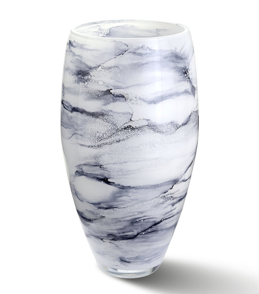 Vaas Arctic, Glas Marmer, Elegante, Hoogte 38 cm