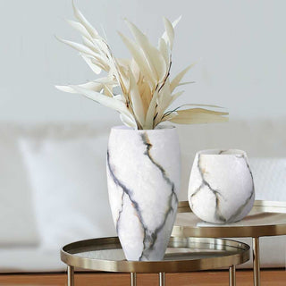 Vaas Ice, Mat Glas Marmer, Elegante, Hoogte 25 cm